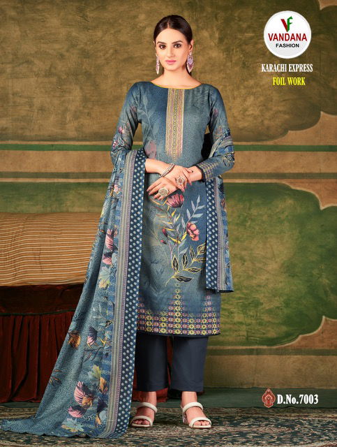 Vandana Karachi Express Vol 7 Regular Wear Wholesale Printed Cotton Dress Material
